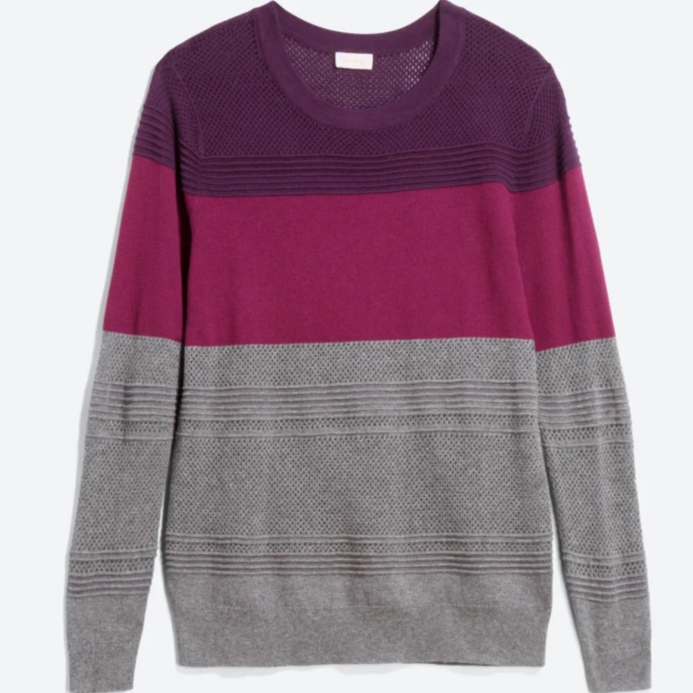 Market & Spruce Rowan Textured Cotton Blend Pullover
